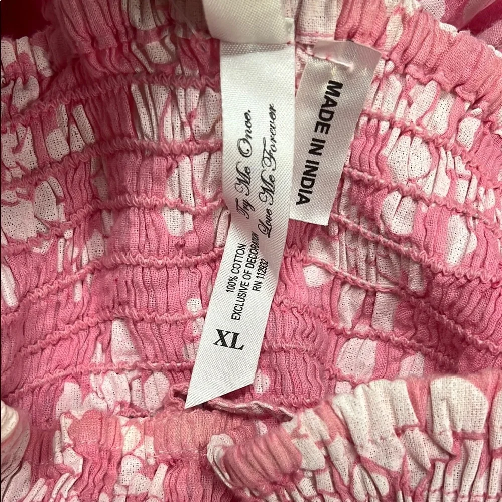 Pink Mini Sundress with Spaghetti Straps and Ombre Design - Picture 8 of 8